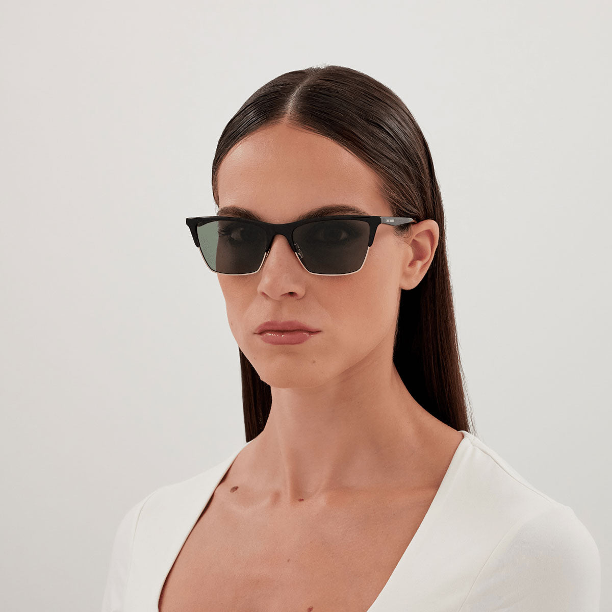 Saint Laurent Occhiali da Sole SL 767 001 Nero/Verde Donna