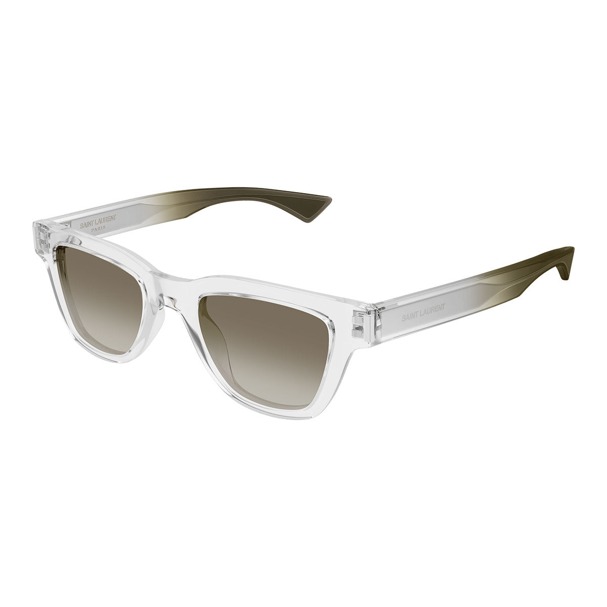 Saint Laurent Occhiali da Sole SL 789 JACQUES 004 Trasparente/Marrone Uomo