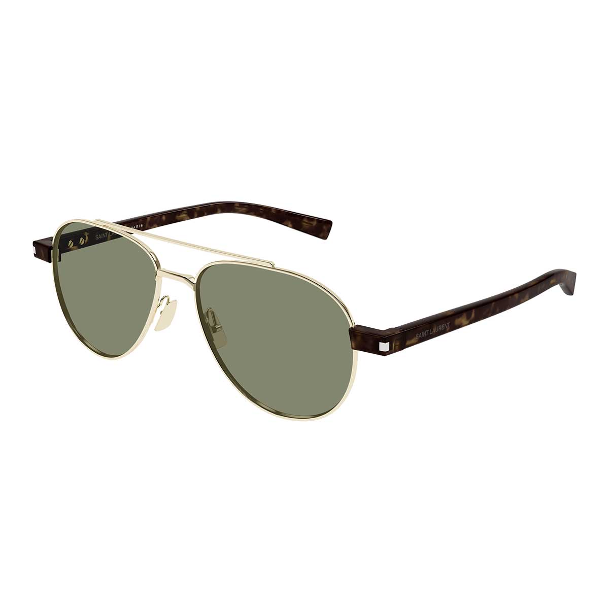 Saint Laurent Occhiali da Sole SL 843 003 OroMarrone/Verde Uomo 2