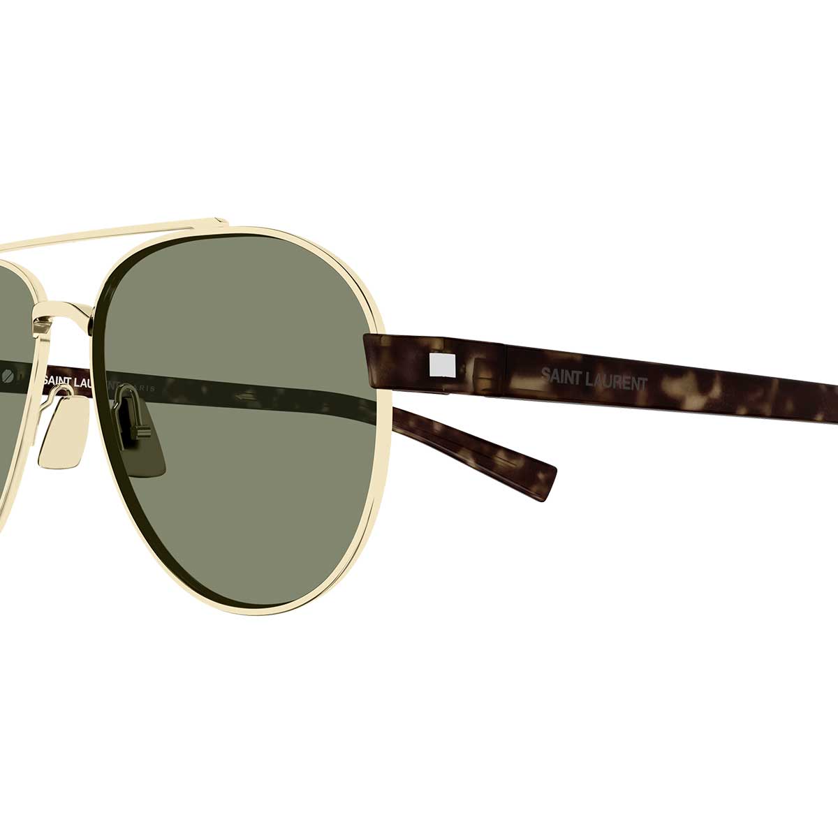 Saint Laurent Occhiali da Sole SL 843 003 OroMarrone/Verde Uomo 3