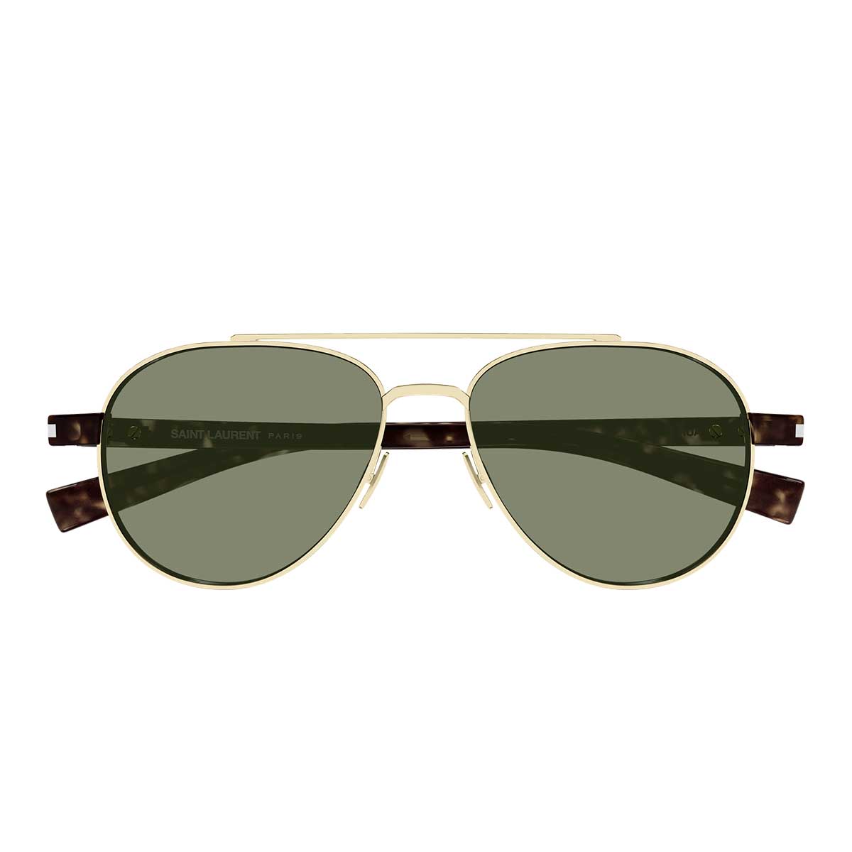 Saint Laurent Occhiali da Sole SL 843 003 OroMarrone/Verde Uomo