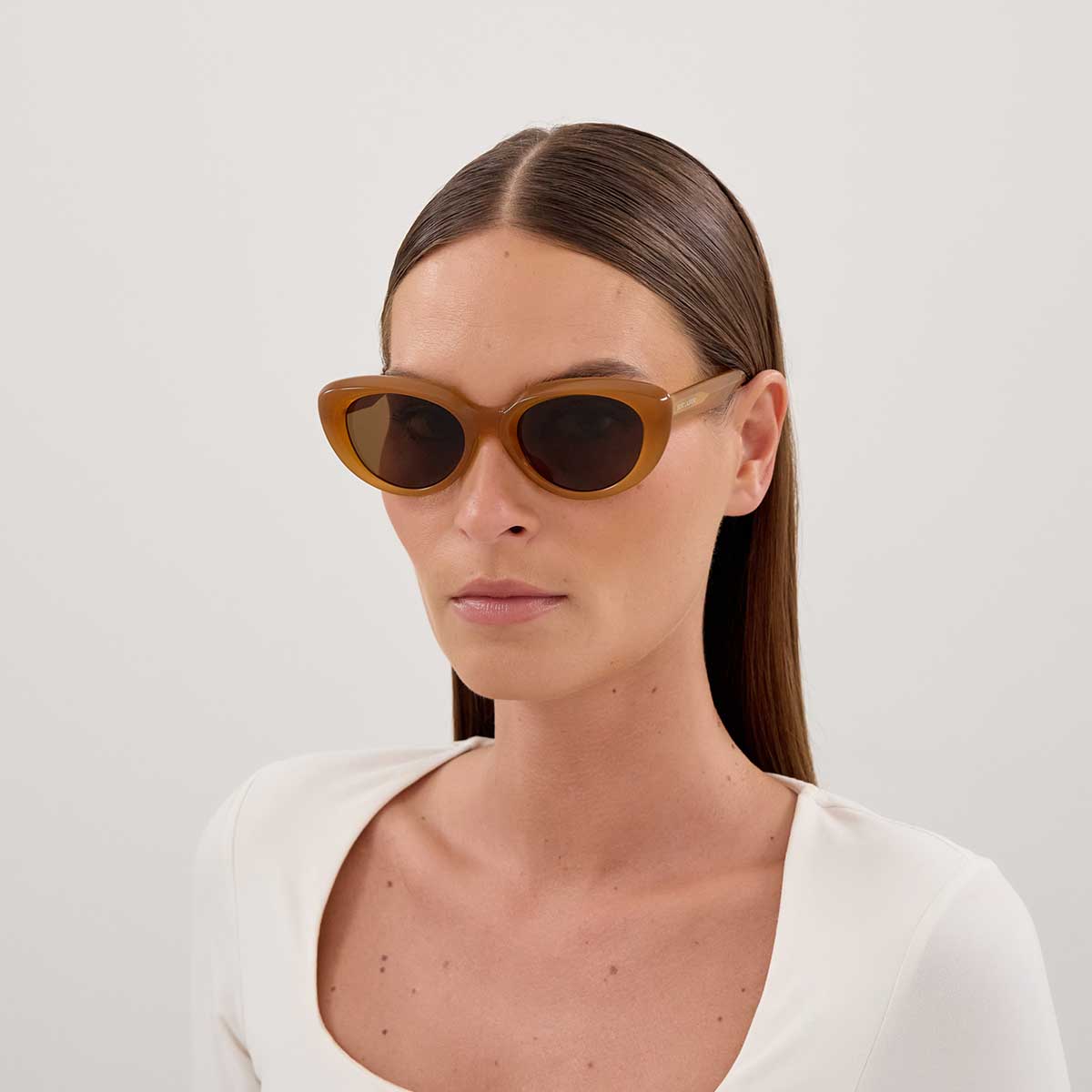 Saint Laurent Occhiali da Sole SL 859 004 Giallo/Marrone Donna 4