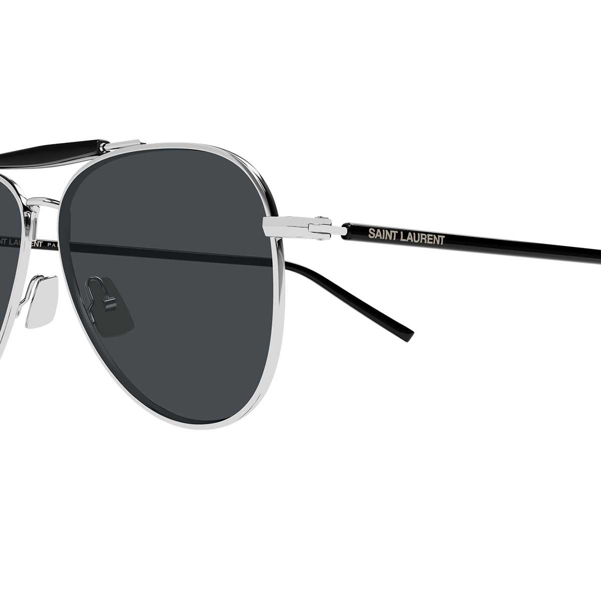 Saint Laurent Occhiali da Sole SL 864 002 ArgentoNero/Grigio Uomo