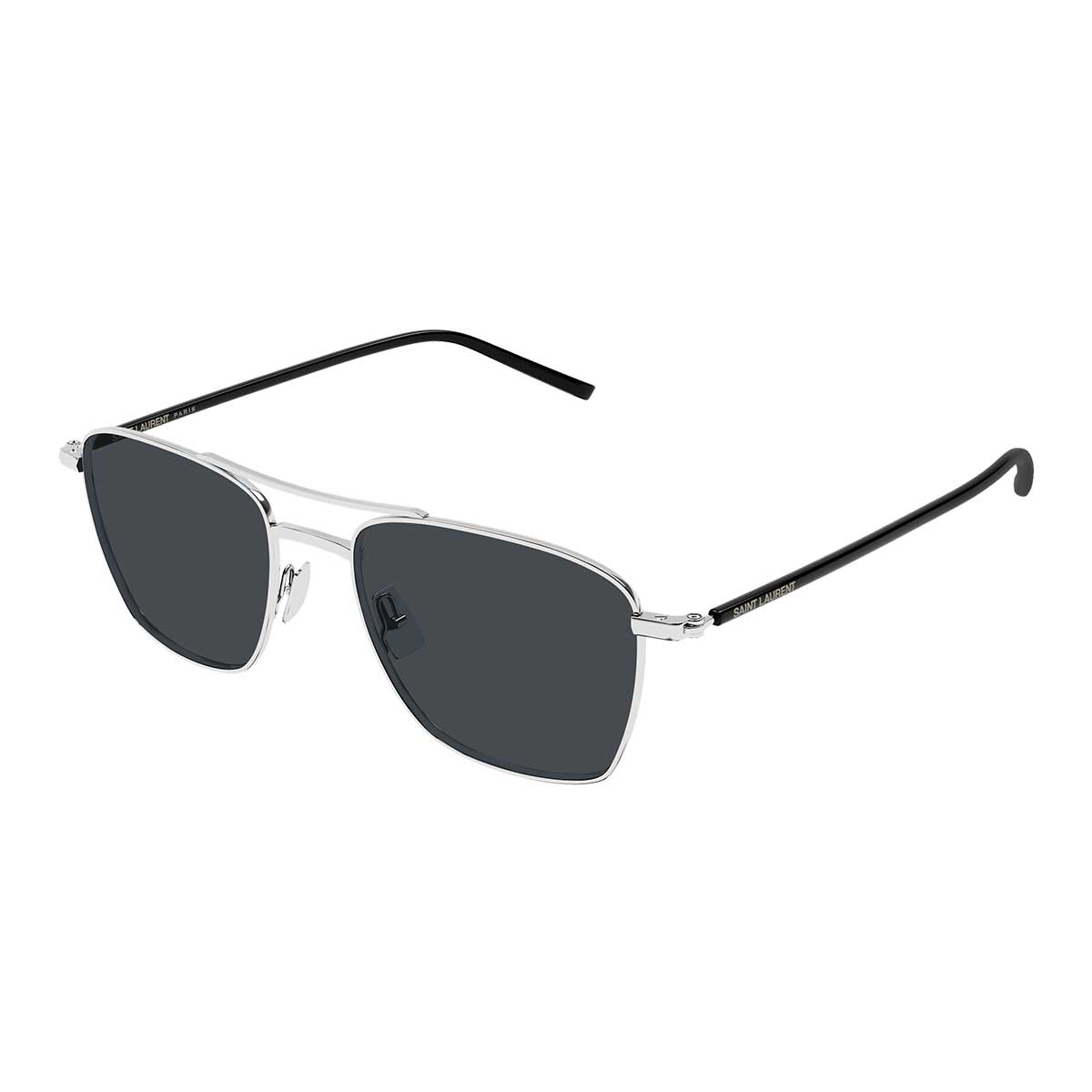 Saint Laurent Occhiali da Sole SL 866 002 ArgentoNero/Grigio Uomo