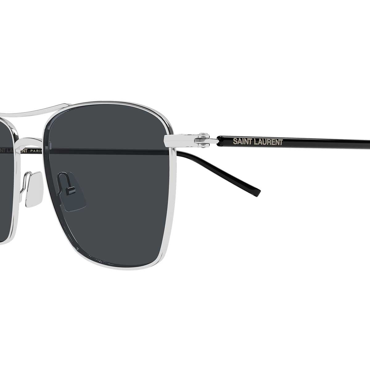 Saint Laurent Occhiali da Sole SL 866 002 ArgentoNero/Grigio Uomo