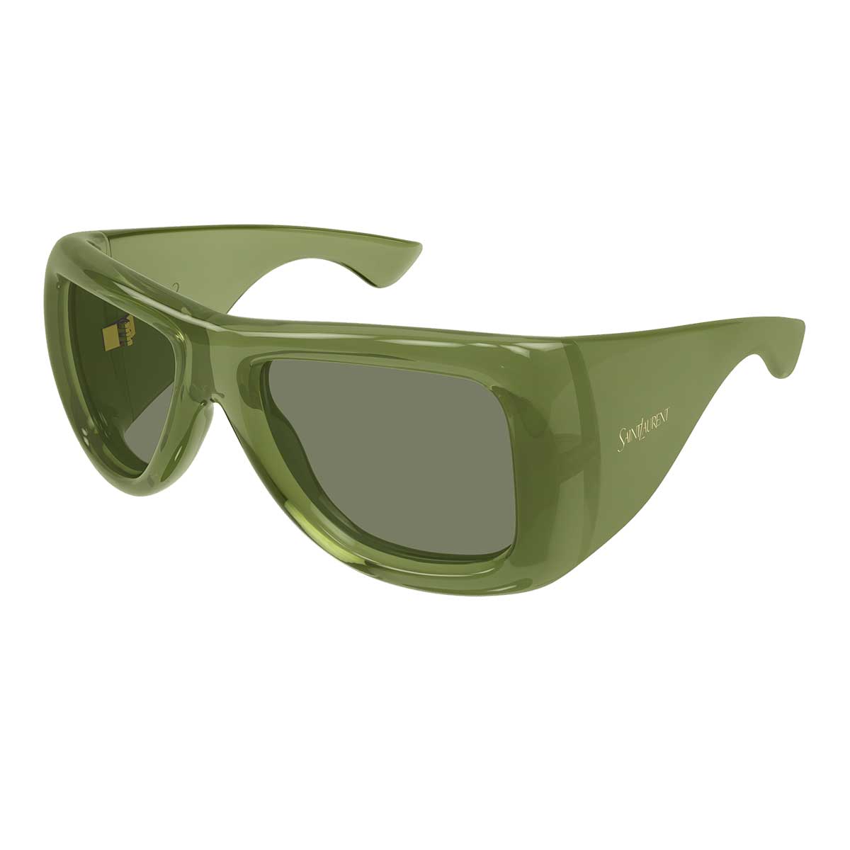 Saint Laurent Occhiali da Sole SL 902 HOWL 010 Verde/Verde Donna 2