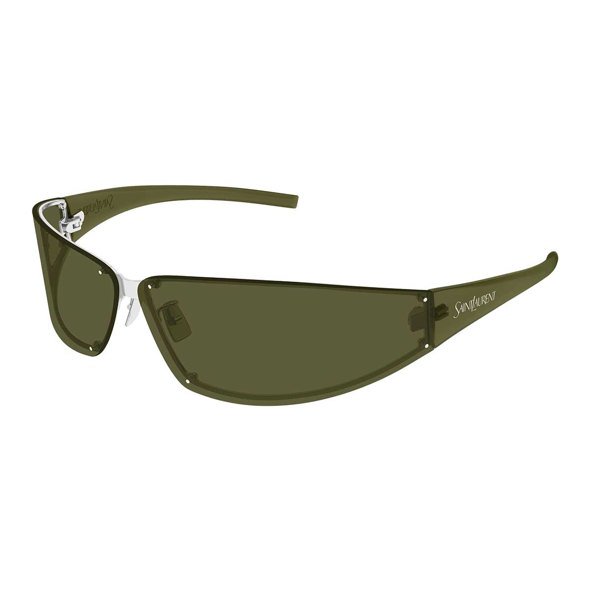 Saint Laurent Occhiali da Sole SL 963 006 ArgentoVerde/Verde Uomo 2