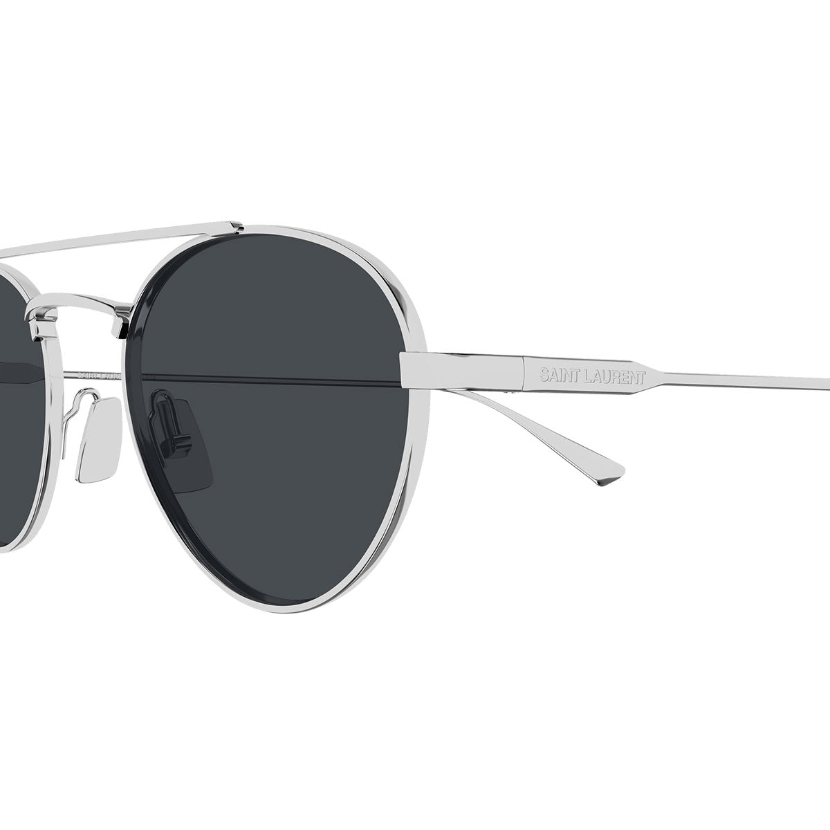 Saint Laurent Occhiali da Sole SL 97 002 Argento/Grigio Unisex