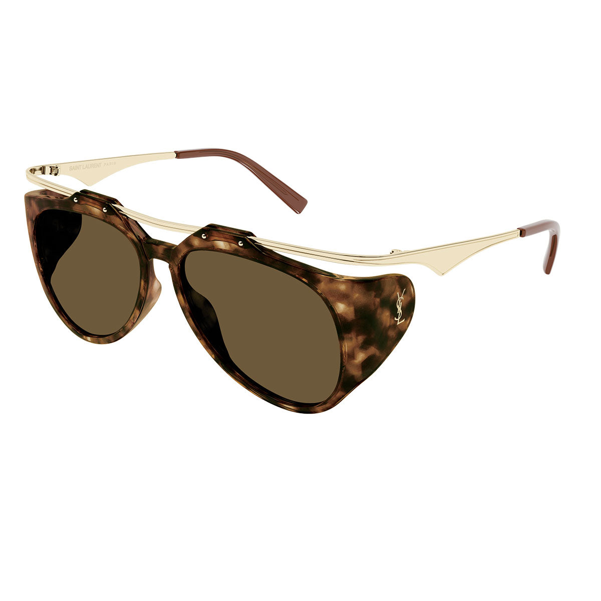 Saint Laurent Occhiali da Sole SL M137/F AMELIA 002 Oro/Marrone Donna