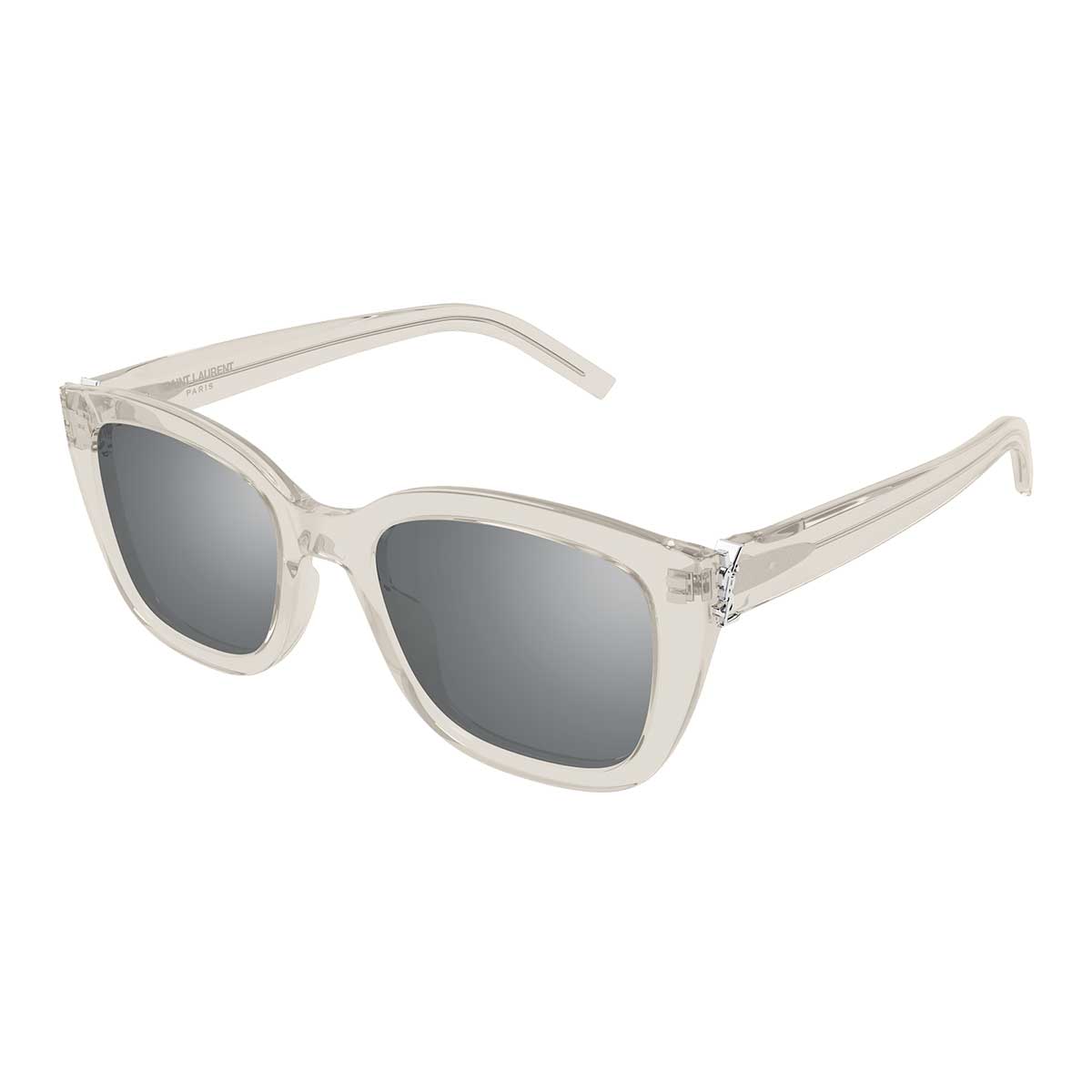 Saint Laurent Occhiali da Sole SL M176 004 Beige/Argento Donna 2