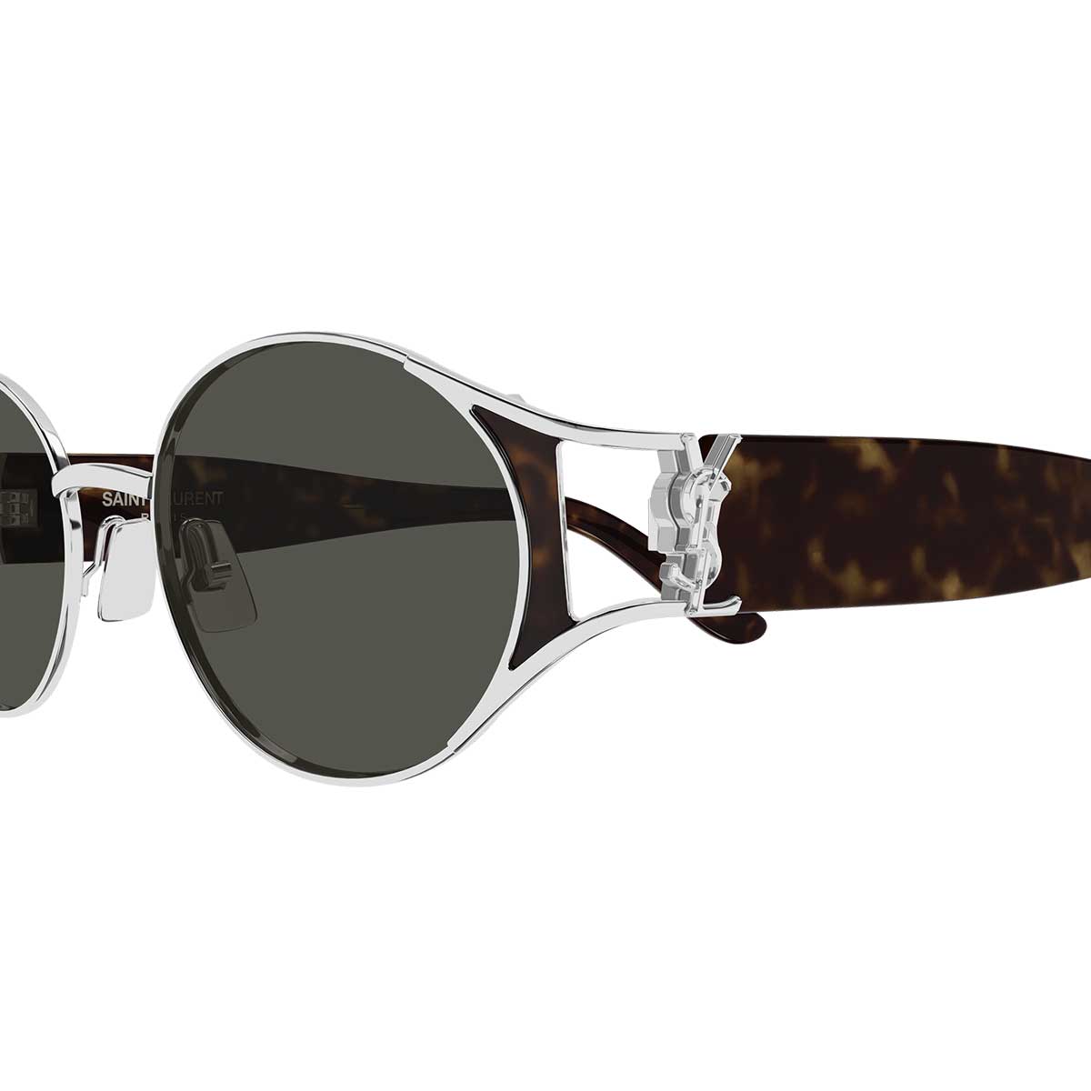 Saint Laurent Occhiali da Sole SL M919 002 ArgentoMarrone/Grigio Donna 3