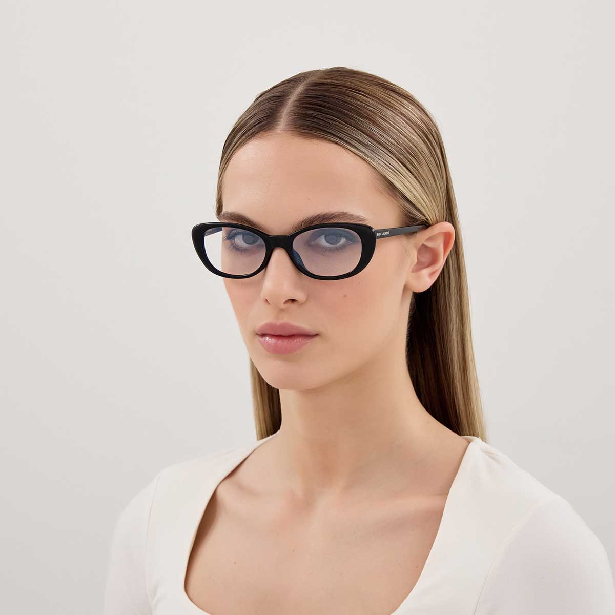 Saint Laurent Occhiali da Vista SL 822 OPT 001 Nero/Trasparente Donna