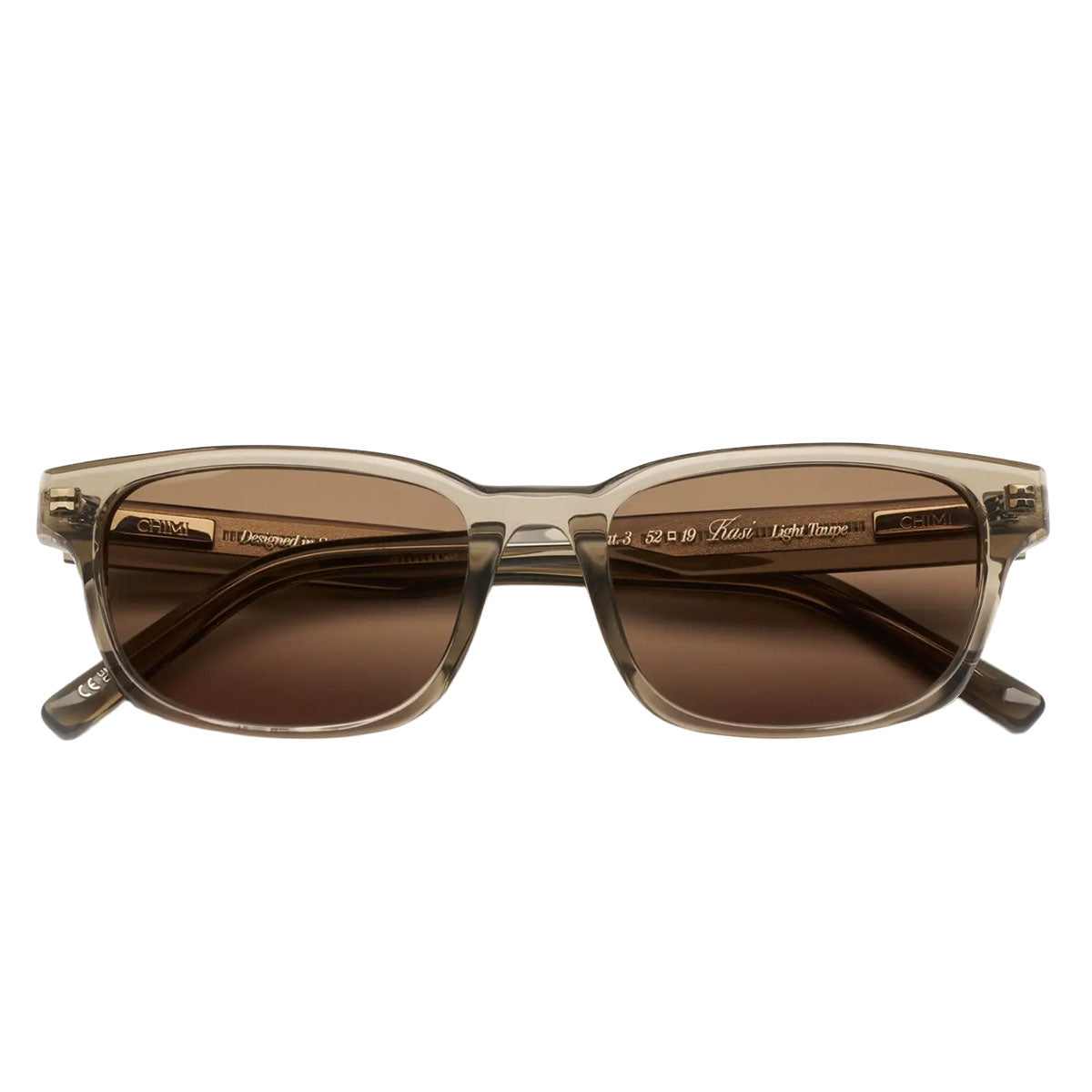 Chimi Occhiali da Sole Kasi Light Taupe Beige/Marrone Unisex