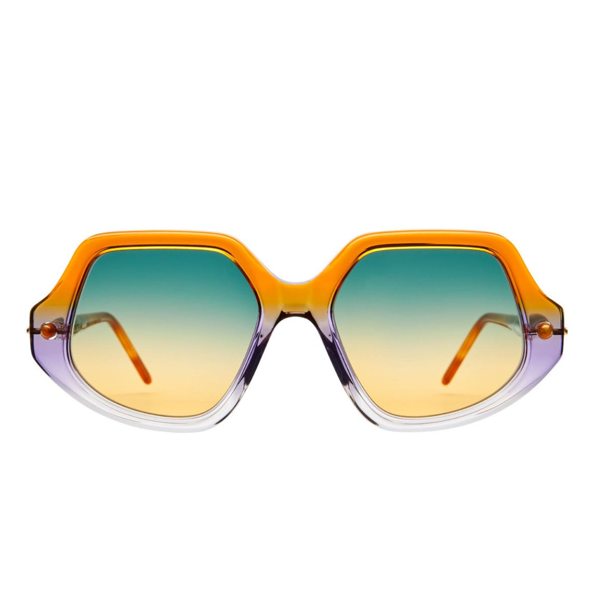 Kuboraum Occhiali da Sole P20 GRO Arancione e Grigio/Verde e Arancione Unisex 53 17 145