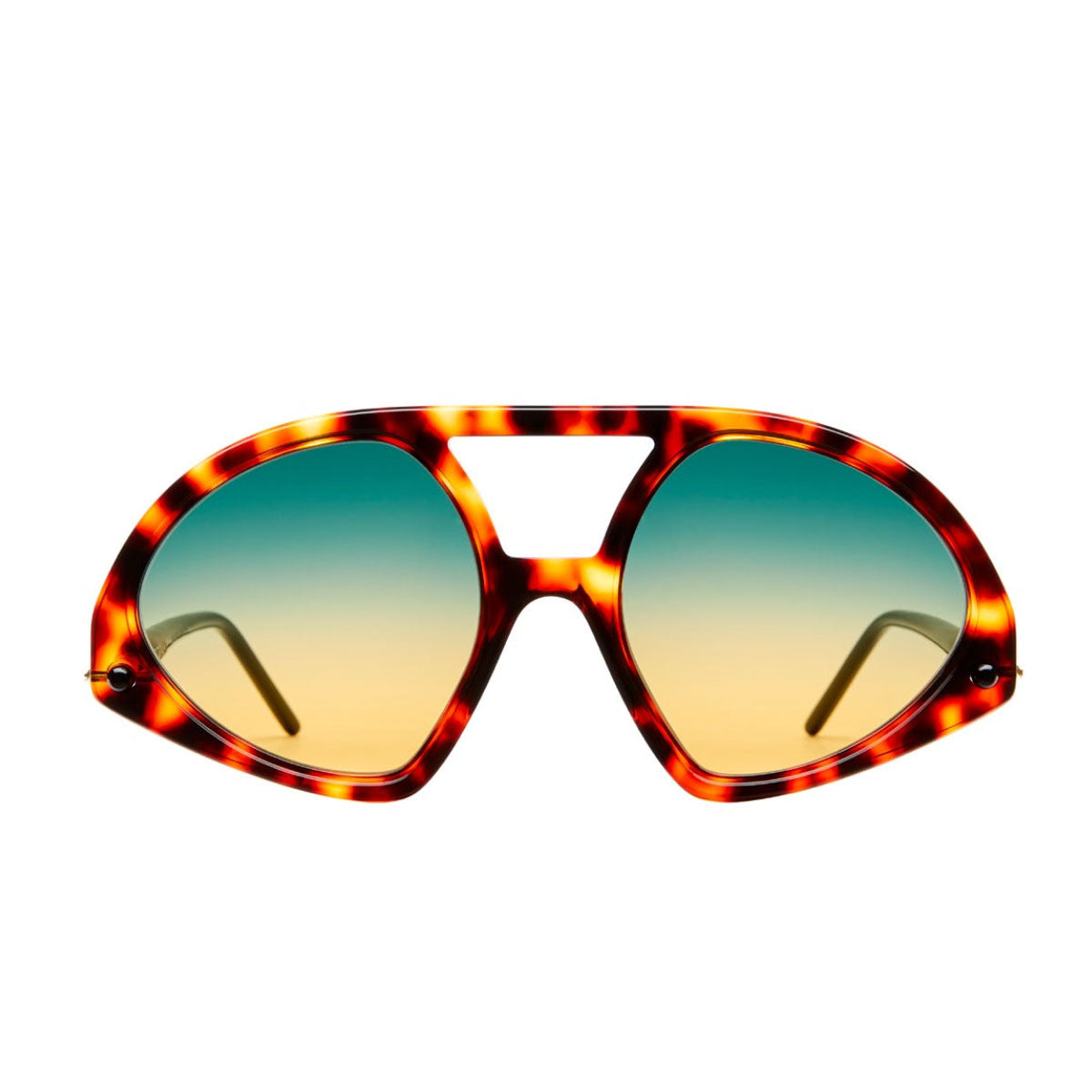 Kuboraum Occhiali da Sole P31 TG Havana/Verde e Arancione Unisex 59 22 145