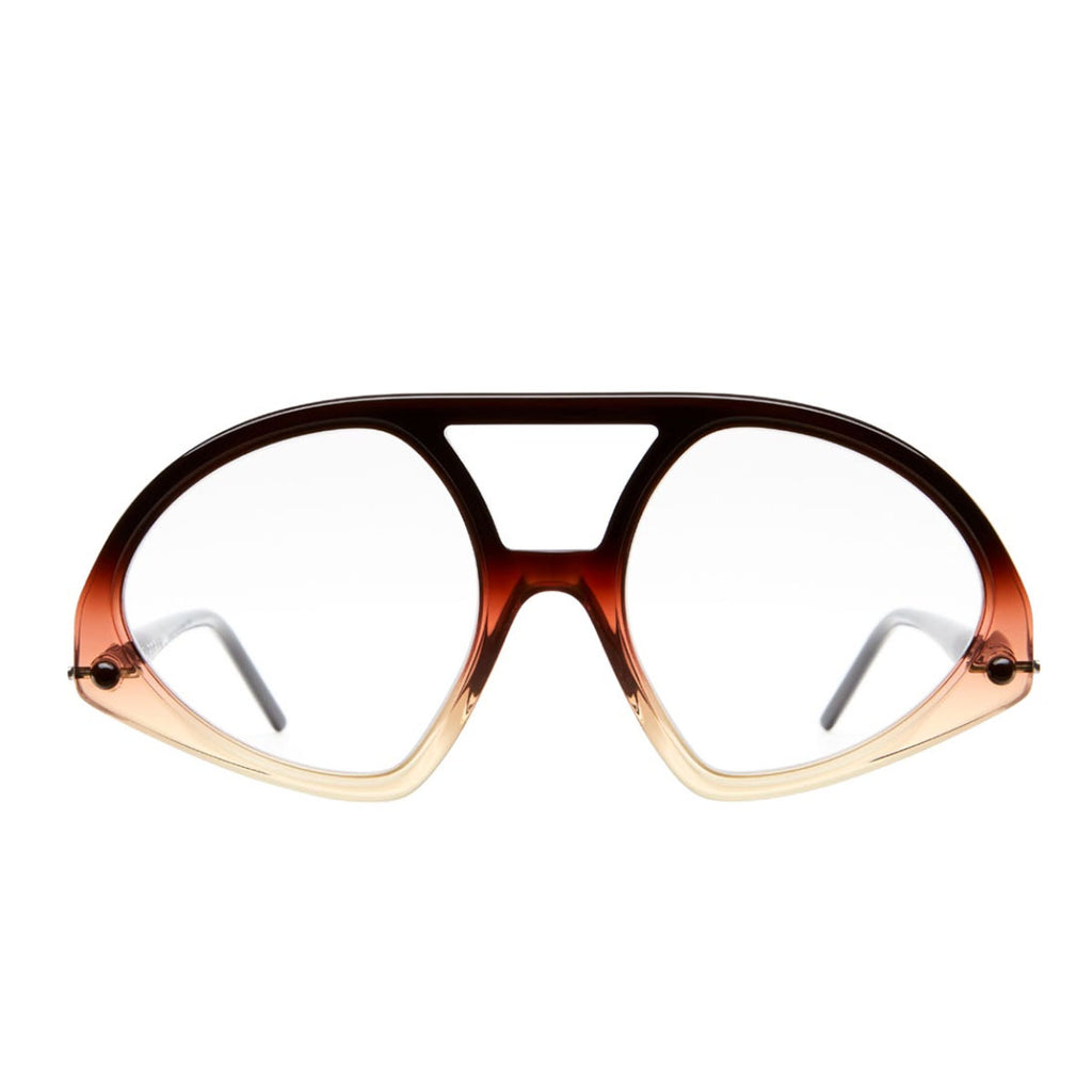 Kuboraum Occhiali da Vista P31 TMN Nero e Marrone/Trasparente Unisex 59 22 145