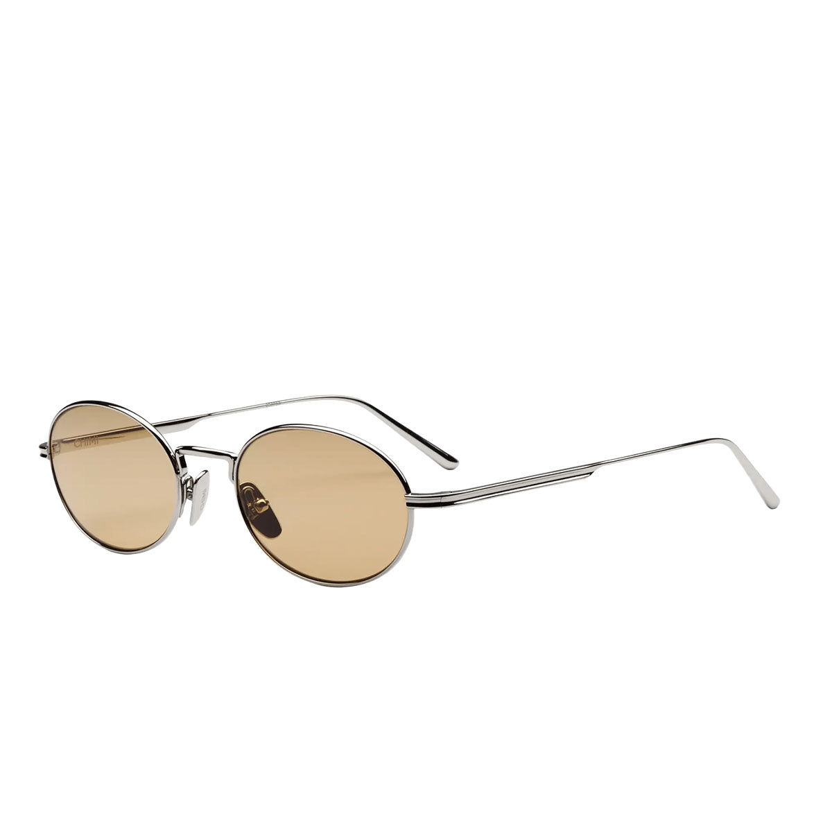 Chimi Occhiali da Sole CC Titan Oval Silver Argento/Marrone Unisex