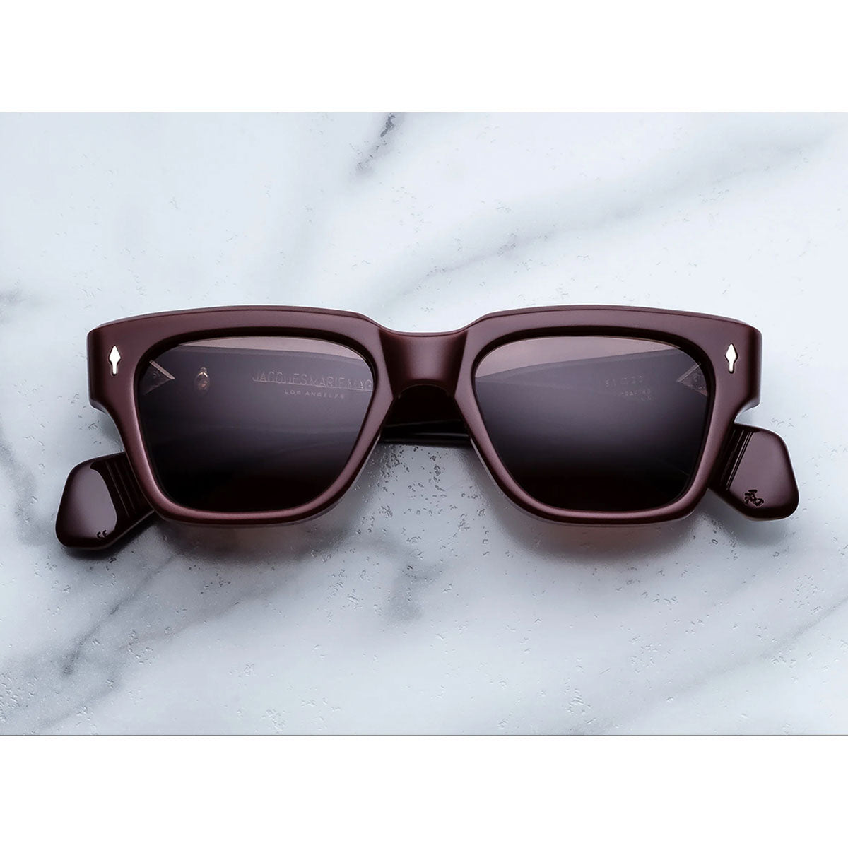 Jacques Marie Mage Occhiali da Sole Fellini Bordeaux Empire Bordeuax/Marrone Unisex