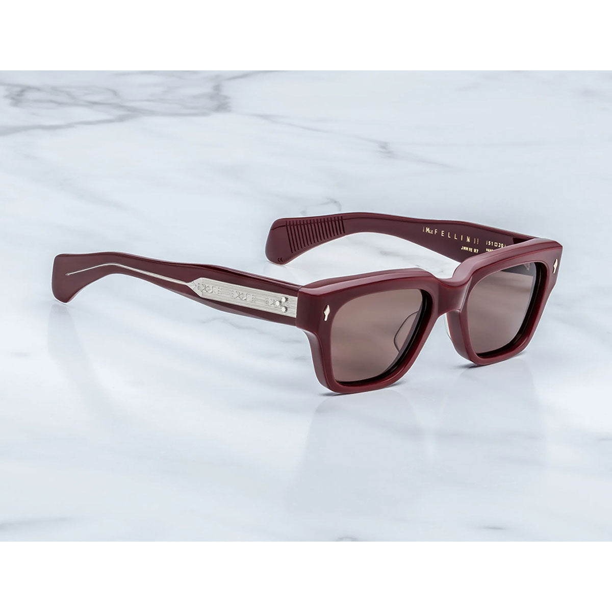 Jacques Marie Mage Occhiali da Sole Fellini Bordeaux Empire Bordeuax/Marrone Unisex