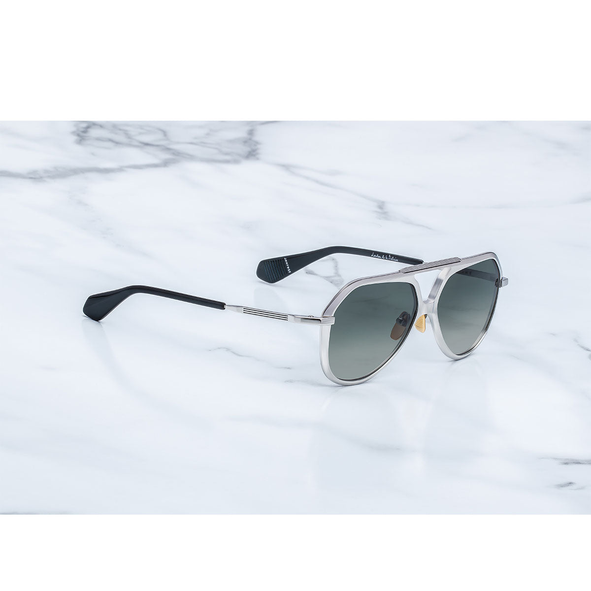 Jacque Marie Mage Occhiali da Sole Maxime Harlem Argento/Verde Unisex 58 14 148
