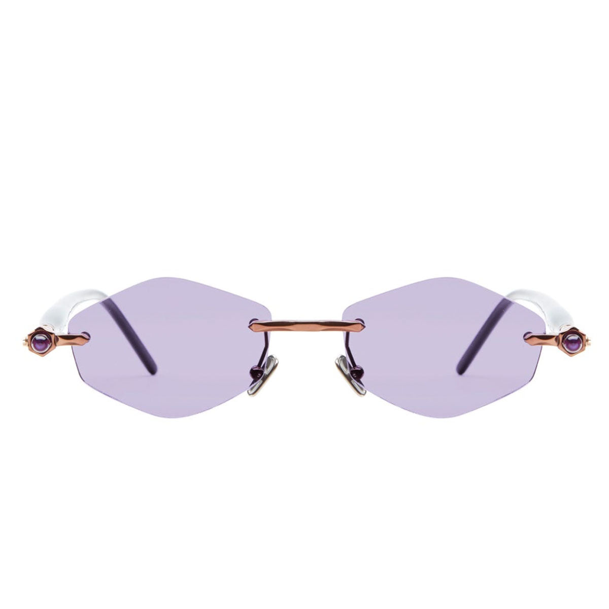 Kuboraum Occhiali da Sole P60 BZ GB Bronzo e Verde/Viola Unisex 52 18 145