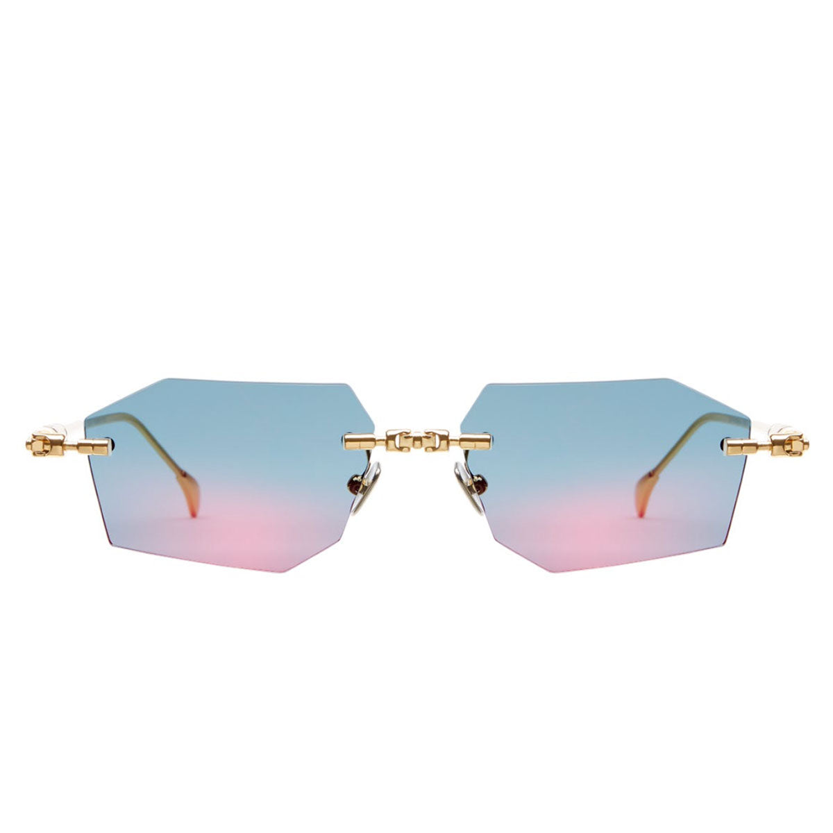 Kuboraum Occhiali da Sole H63 GD Oro/Blu Unisex 57 16 140