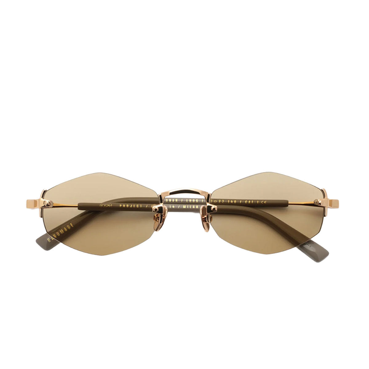 Gast Occhiali da Sole Lunar Gold Olive LU06 Oro e Grigio/Beige Unisex