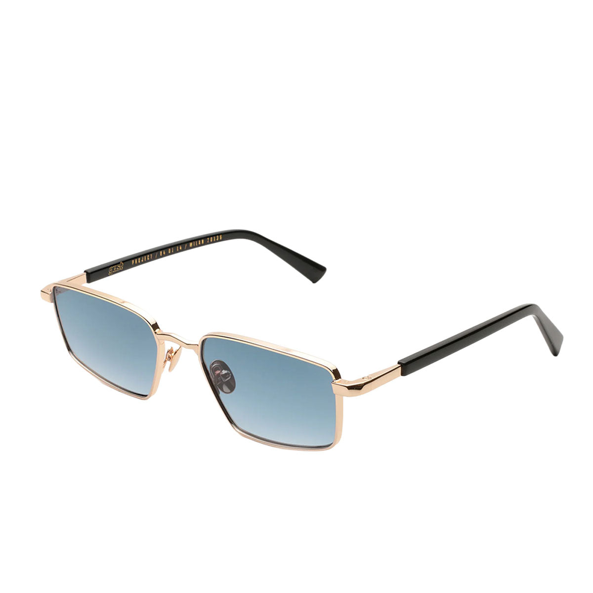 Gast Occhiali da Sole Veyra Gold Blue VYR01 Oro e Nero/Blue Unisex