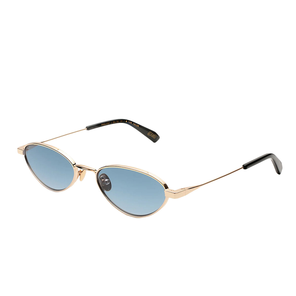 Gast Occhiali da Sole Alba Gold Blue ALB01 Oro e Nero/Blue Unisex