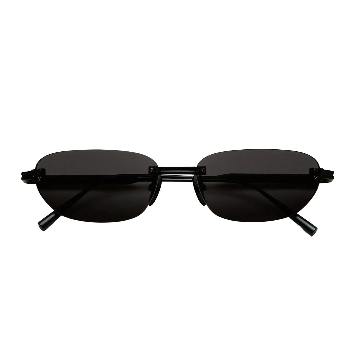 Chimi Occhiali da Sole Rimless Oval Black Nero/Grigio Unisex