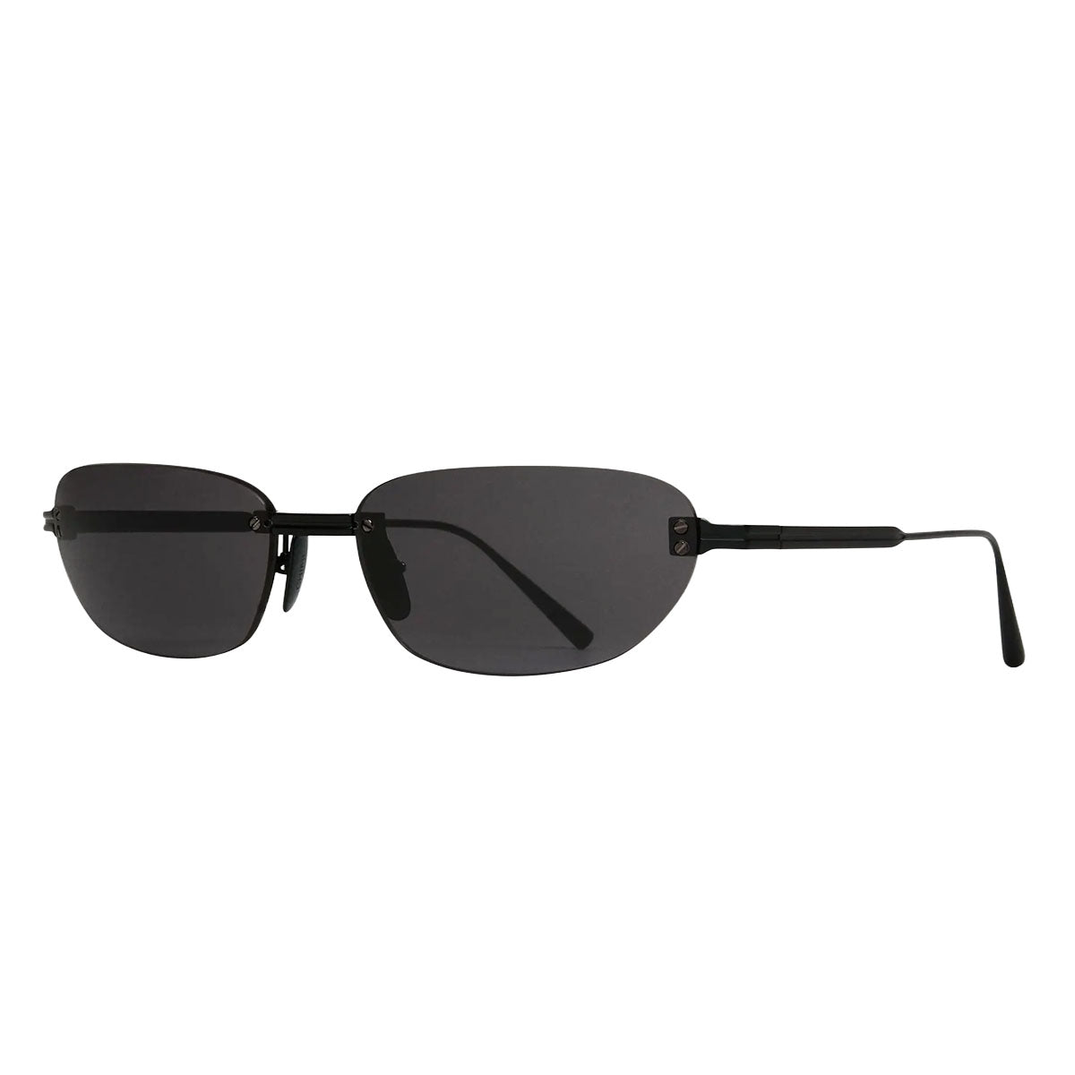Chimi Occhiali da Sole Rimless Oval Black Nero/Grigio Unisex