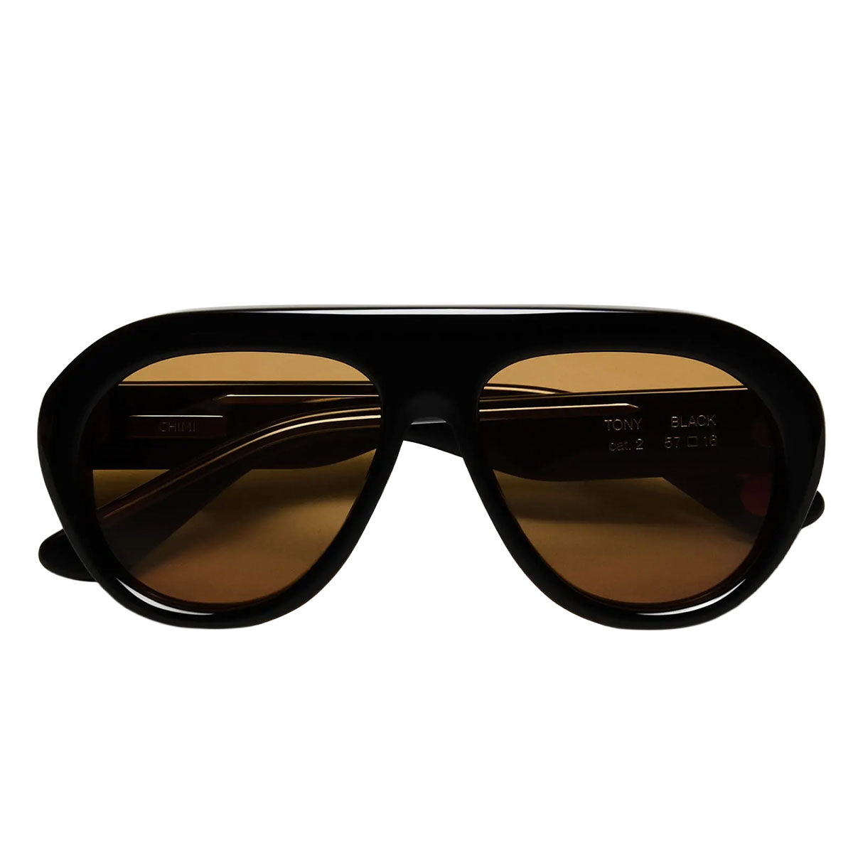 Chimi Occhiali da Sole Tony Black Nero/Marrone Unisex 57 16 145
