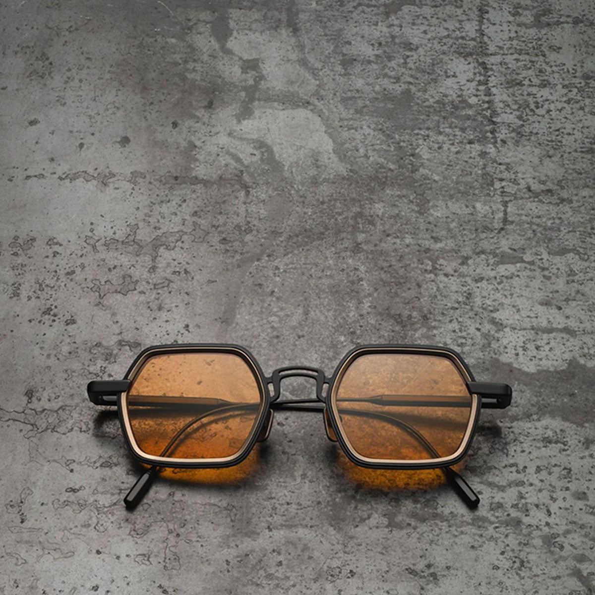 Capote Occhiali da Sole C396 BLK-ORANGE Nero/Arancione Unisex 46 23 145