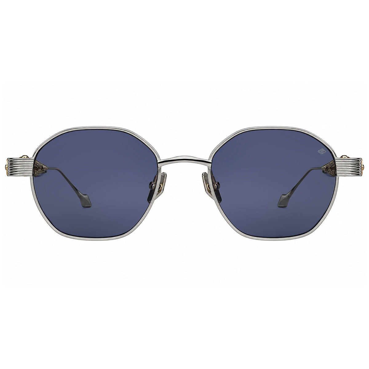 Daizo Occhiali da Sole Kenji Polished Titanium Argento/Blu