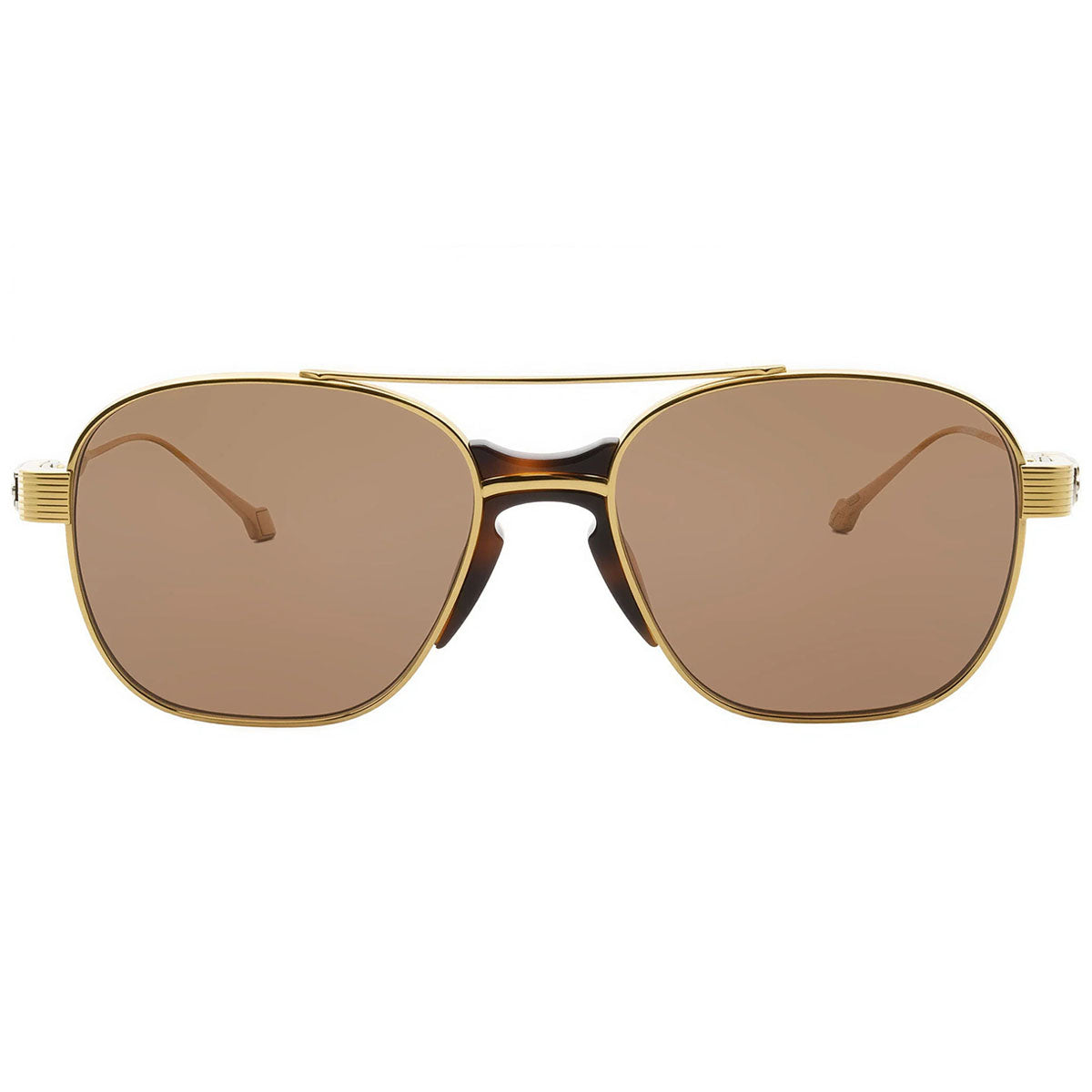 Daizo Occhiali da Sole Eki 18K Gold Plated Titanium Oro/Marrone