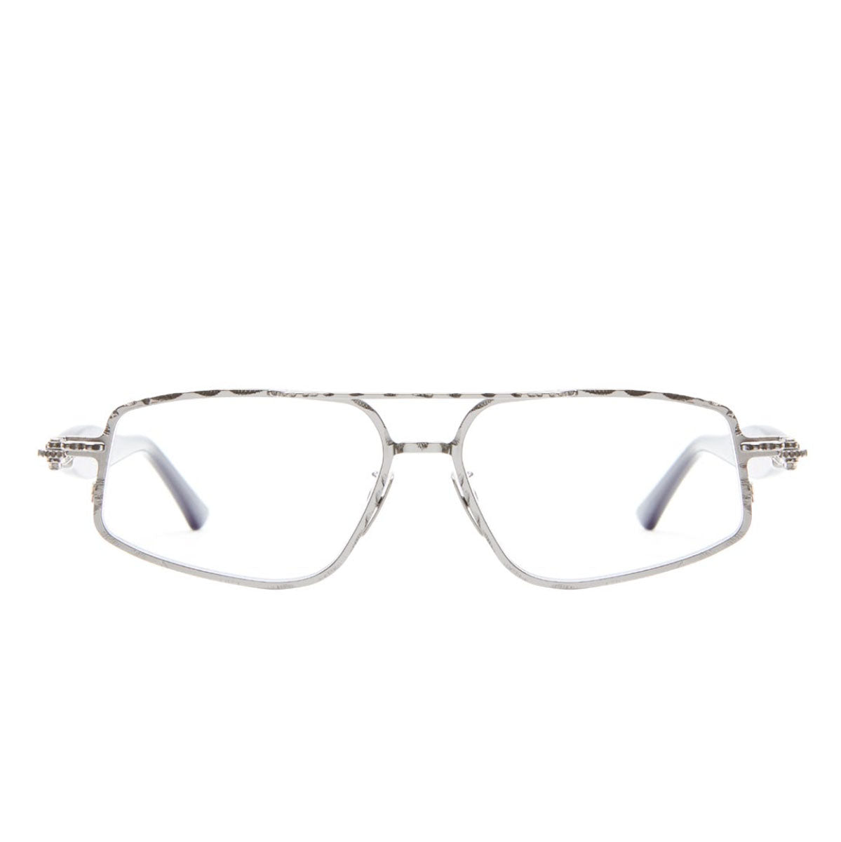 Kuboraum Occhiali da Vista J73 SI Argento e Nero/Trasparente Unisex 56 14 145