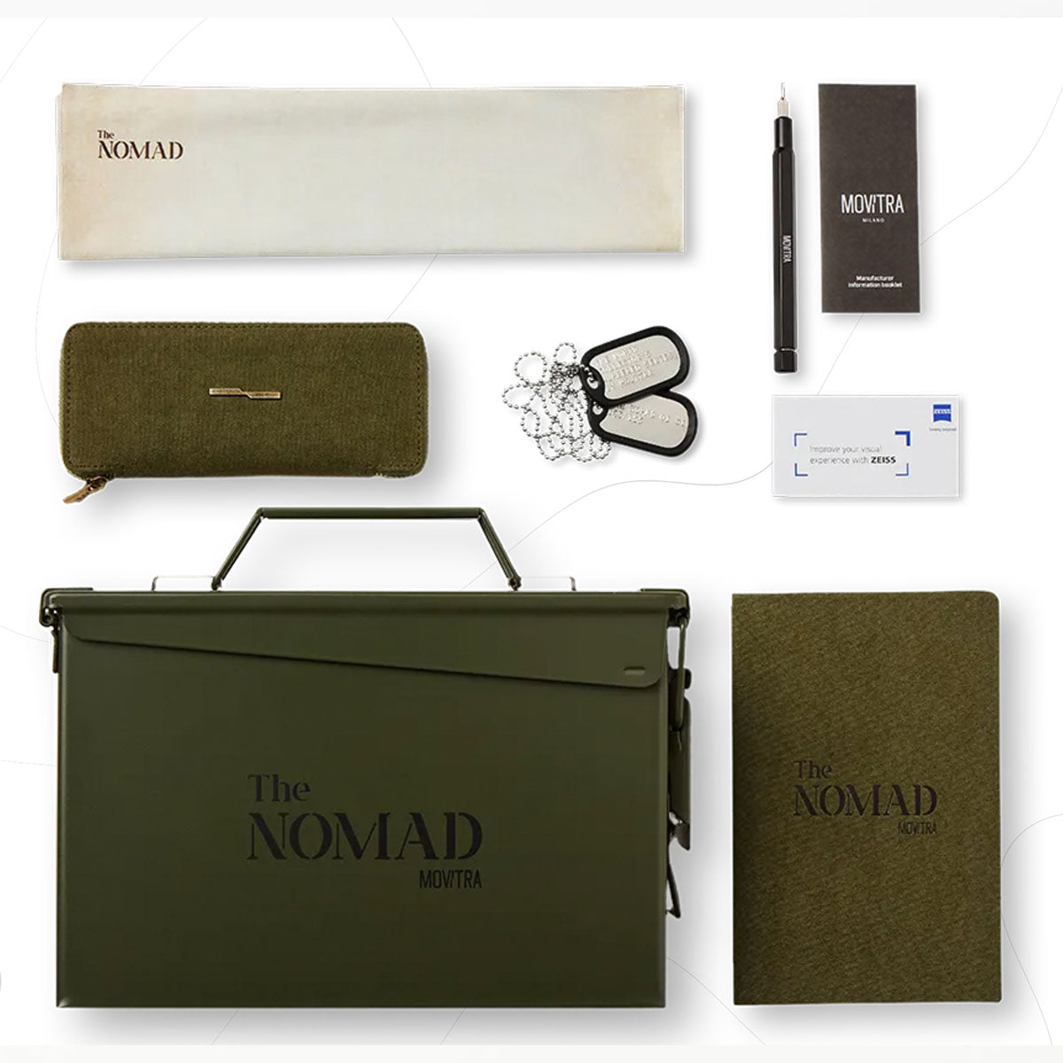 Movitra Occhiali da Sole Nomad 01 Swap Matte Grigio/Arancione Unisex