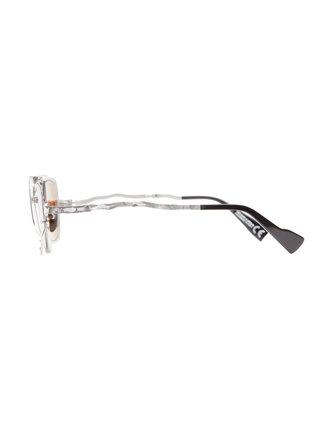 Kuboraum Occhiali da Sole Z51 GD Argento/Marrone Unisex 49 21 140