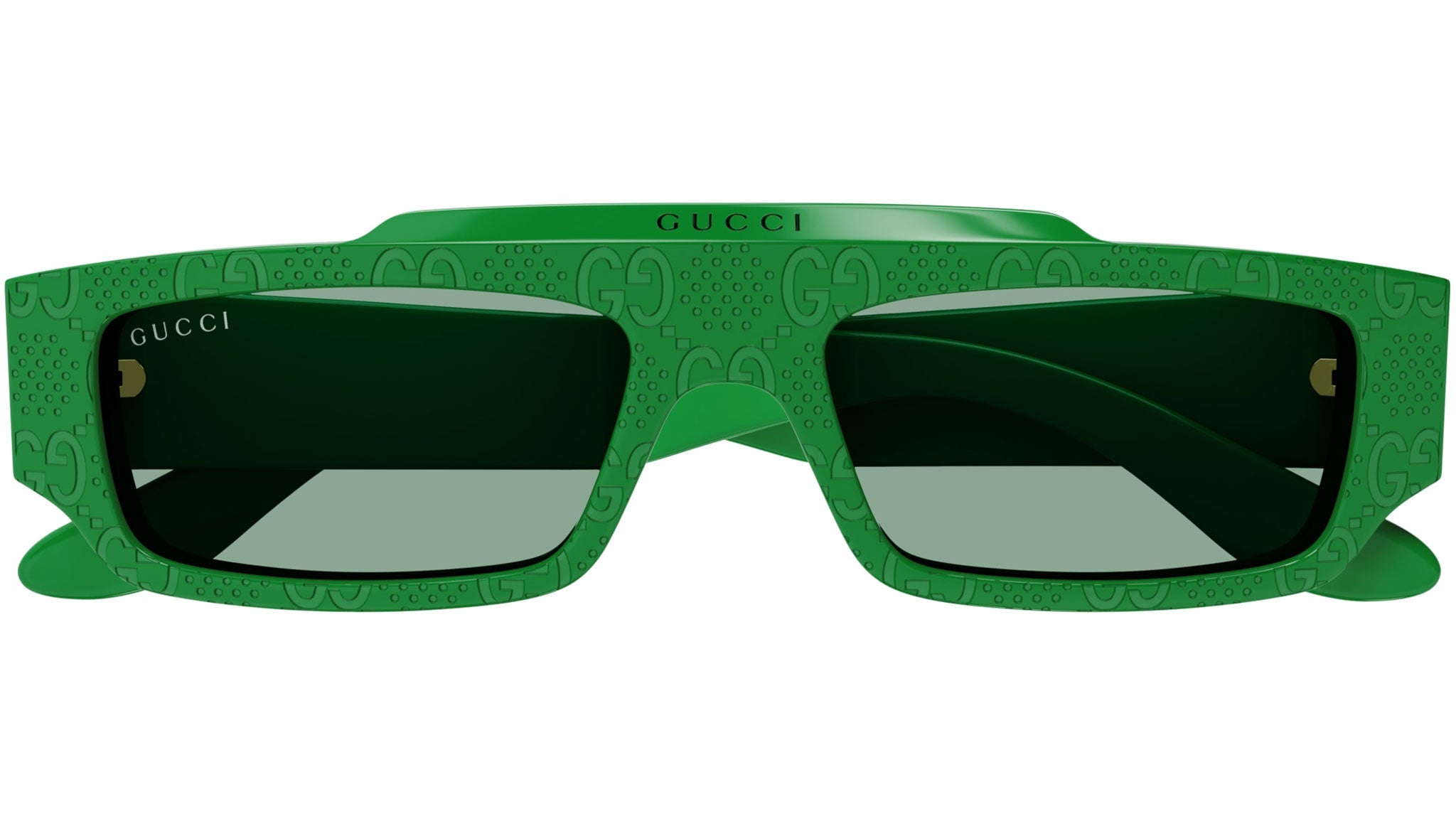 Occhiali da sole GUCCI GG1592S Shiny solid green with guccissima pattern