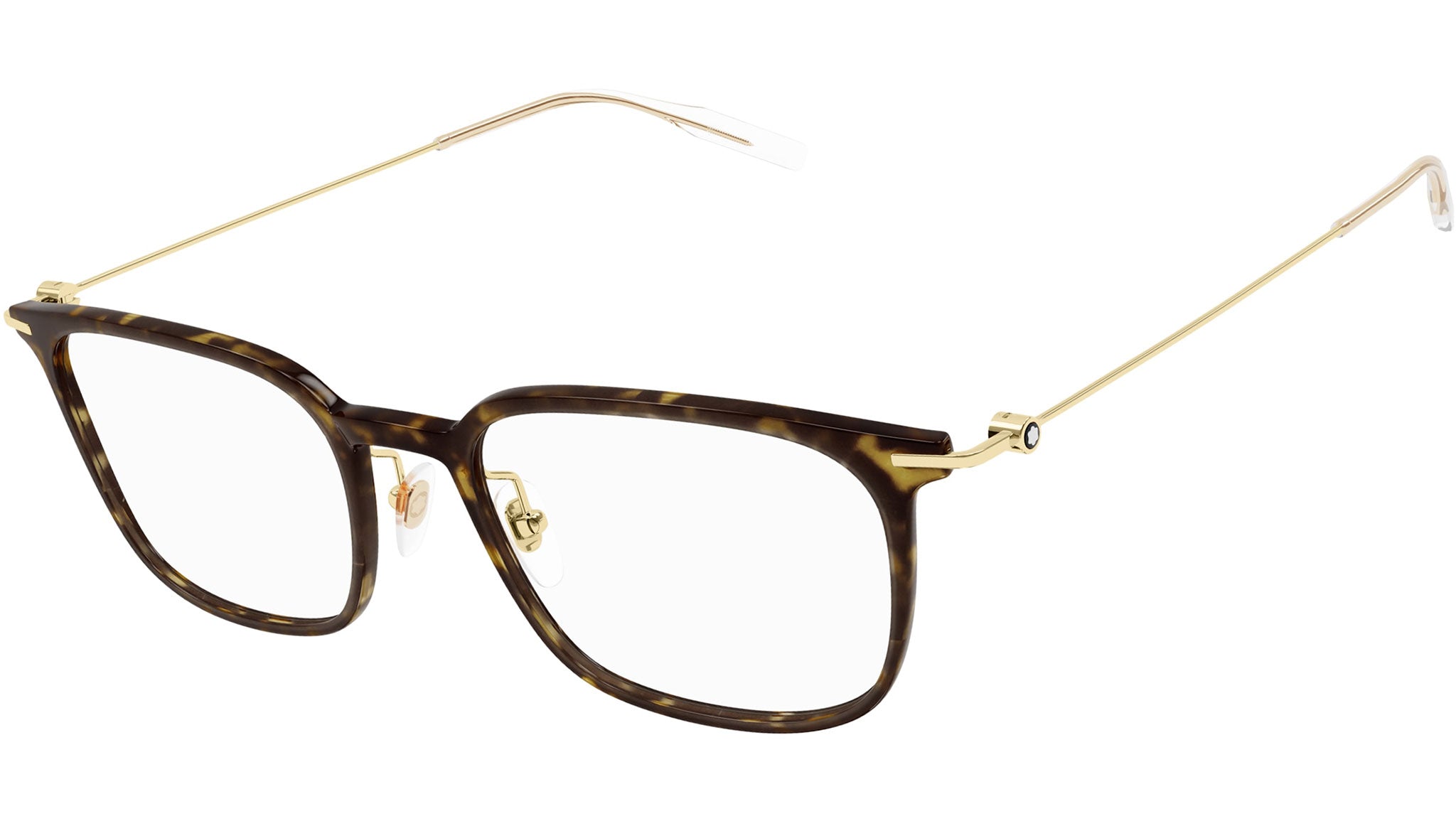 Occhiali da vista MONTBLANC MB0100O Shiny dark havana