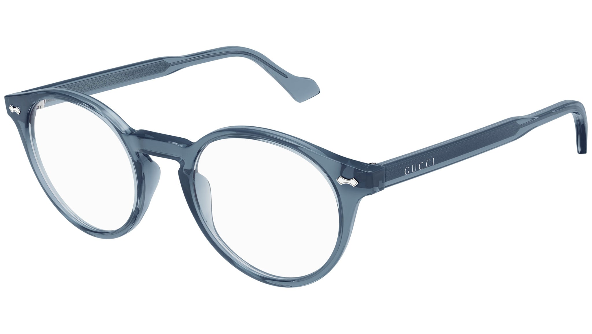 Occhiali da vista GUCCI GG0738O Shiny transparent dusty blue