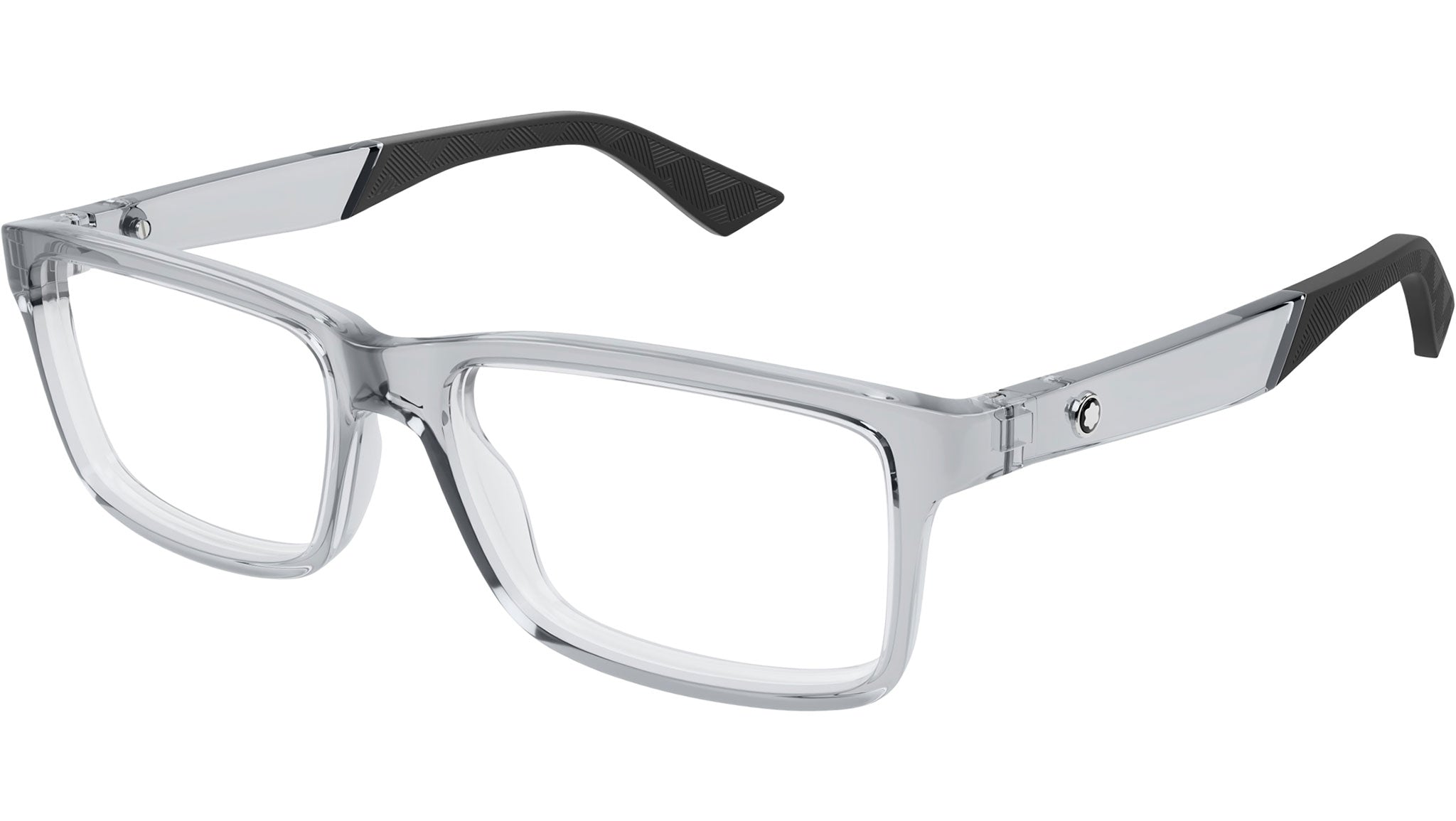 Occhiali da vista MONTBLANC MB0402O Shiny transparent light grey