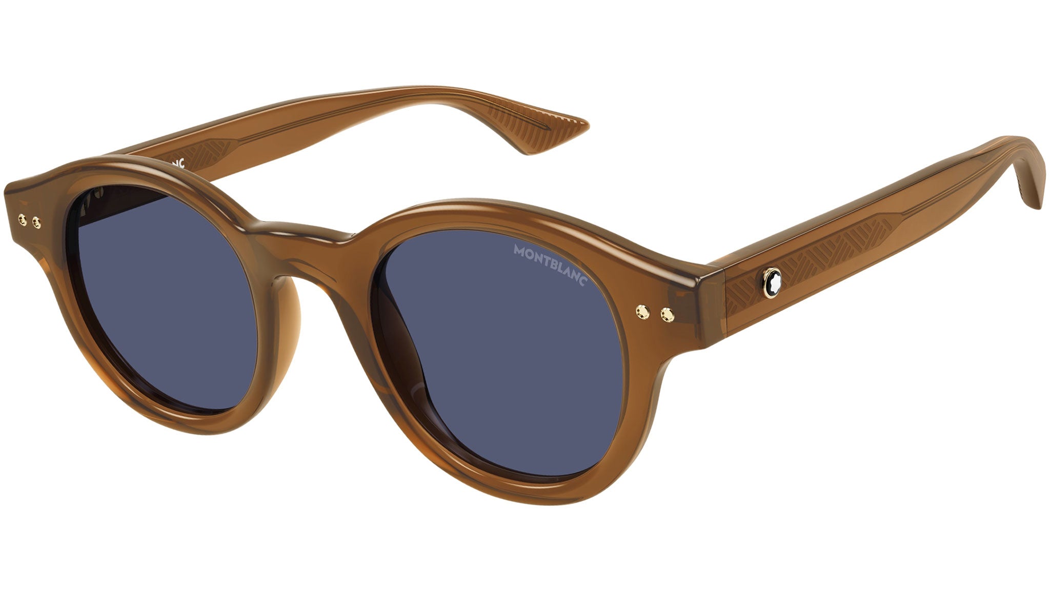 Occhiali da sole MONTBLANC MB0287S Shiny transparent ginger bread brown