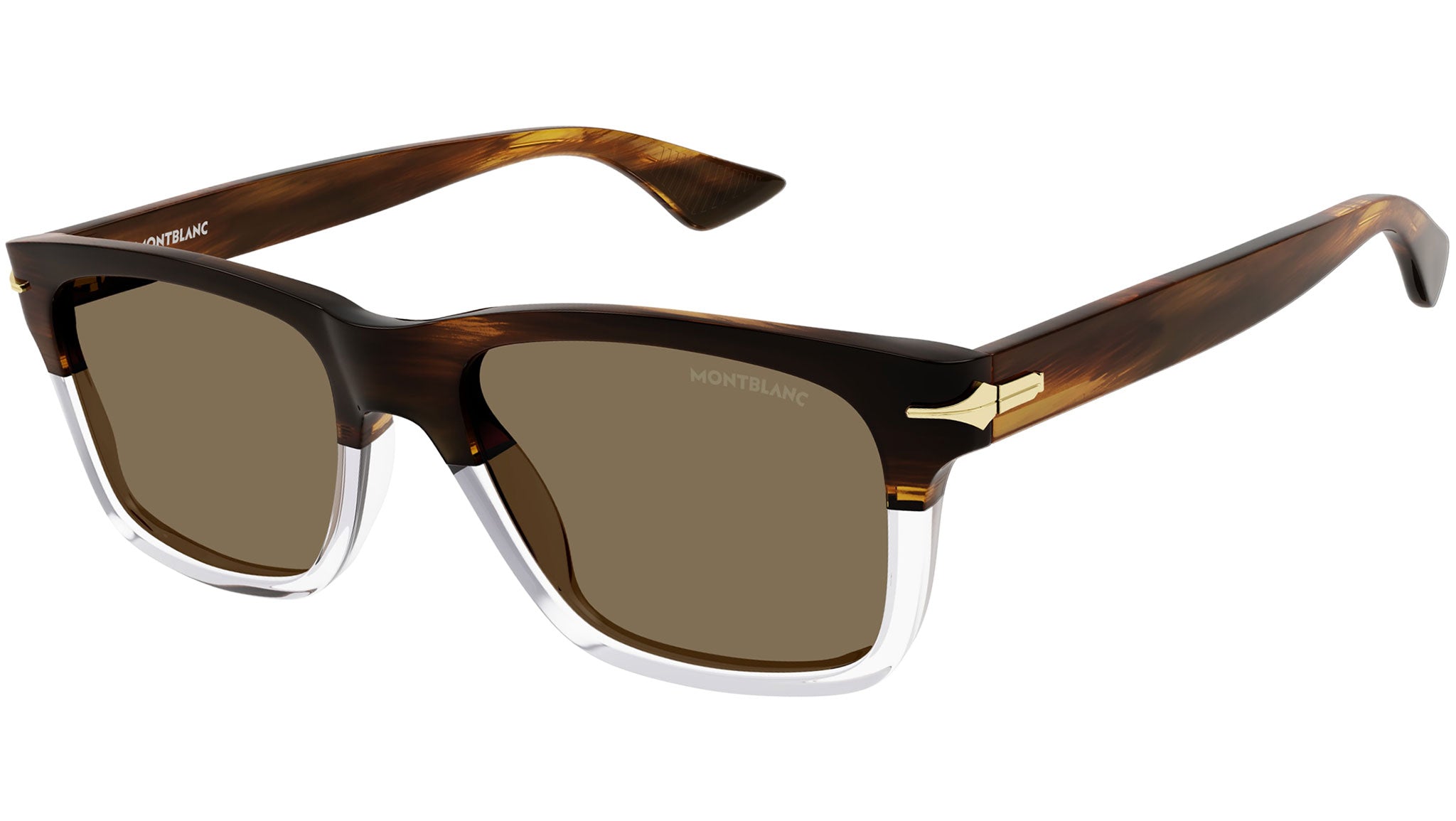 Occhiali da sole MONTBLANC MB0263S Shiny dark brown melange crystal
