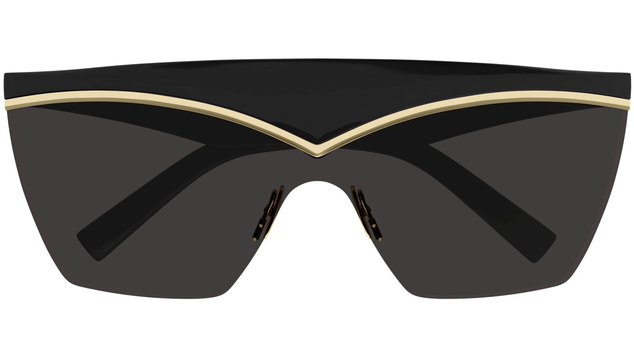 Occhiali da sole SAINT LAURENT SL614 Shiny black light gold top bar
