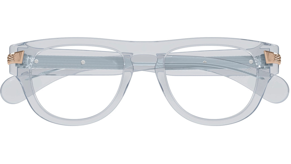 Occhiali da vista GUCCI GG1519O Shiny trasparent light mid blue