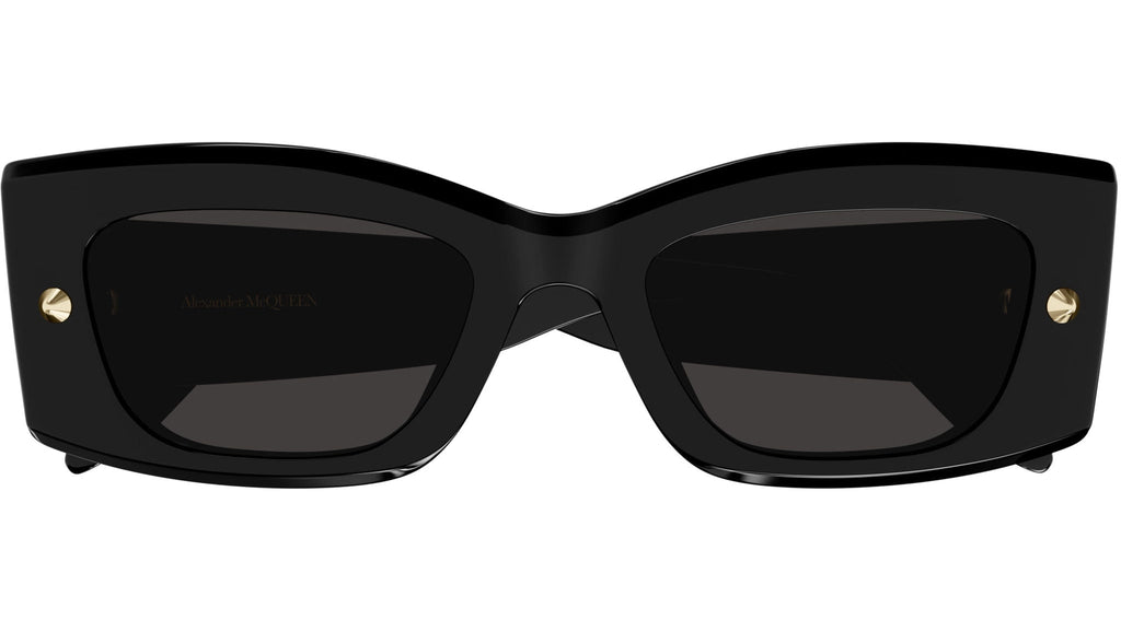 Occhiali da sole ALEXANDER MCQUEEN AM0426S Shiny solid black with light gold studs