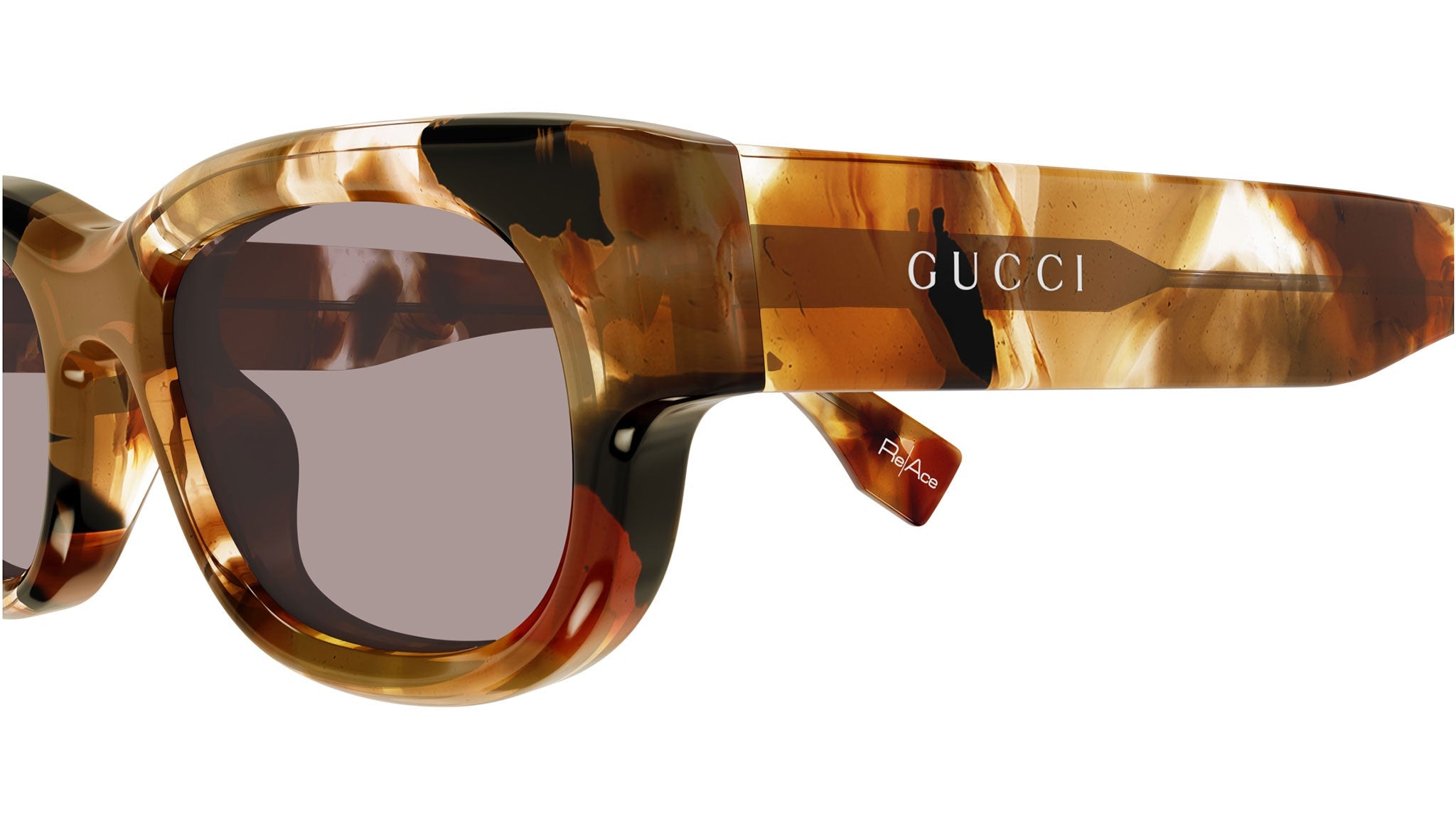 Occhiali da sole GUCCI GG1910S Macro spotted transparent brown