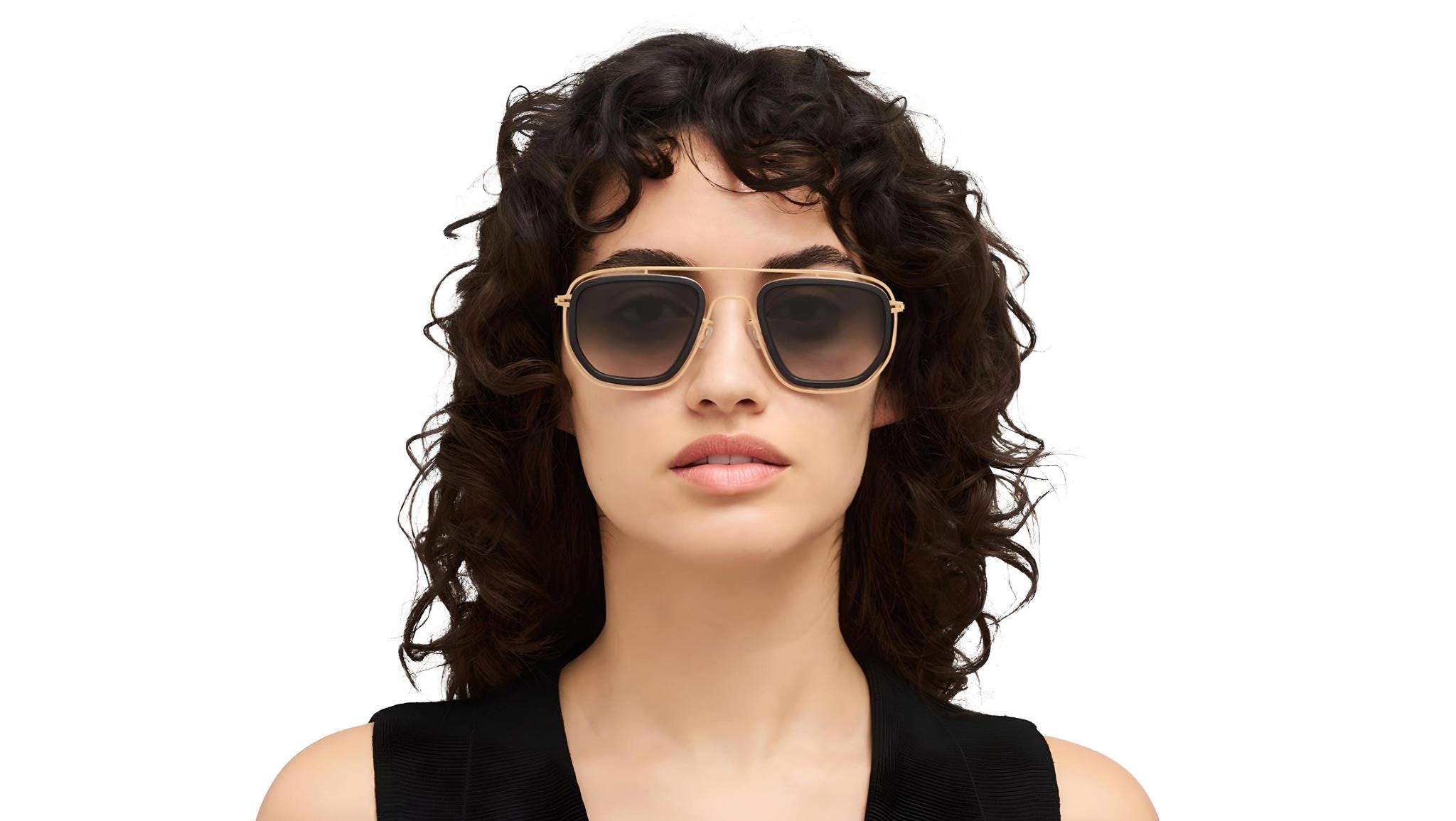 Occhiali da sole MYKITA FERLO Pitch black glossy gold