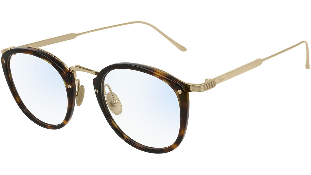 Occhiali da vista CARTIER CT0020O Shiny dark havana shiny or pale